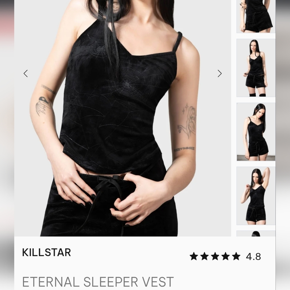 Killstar Eternal Sleeper Vest - Black